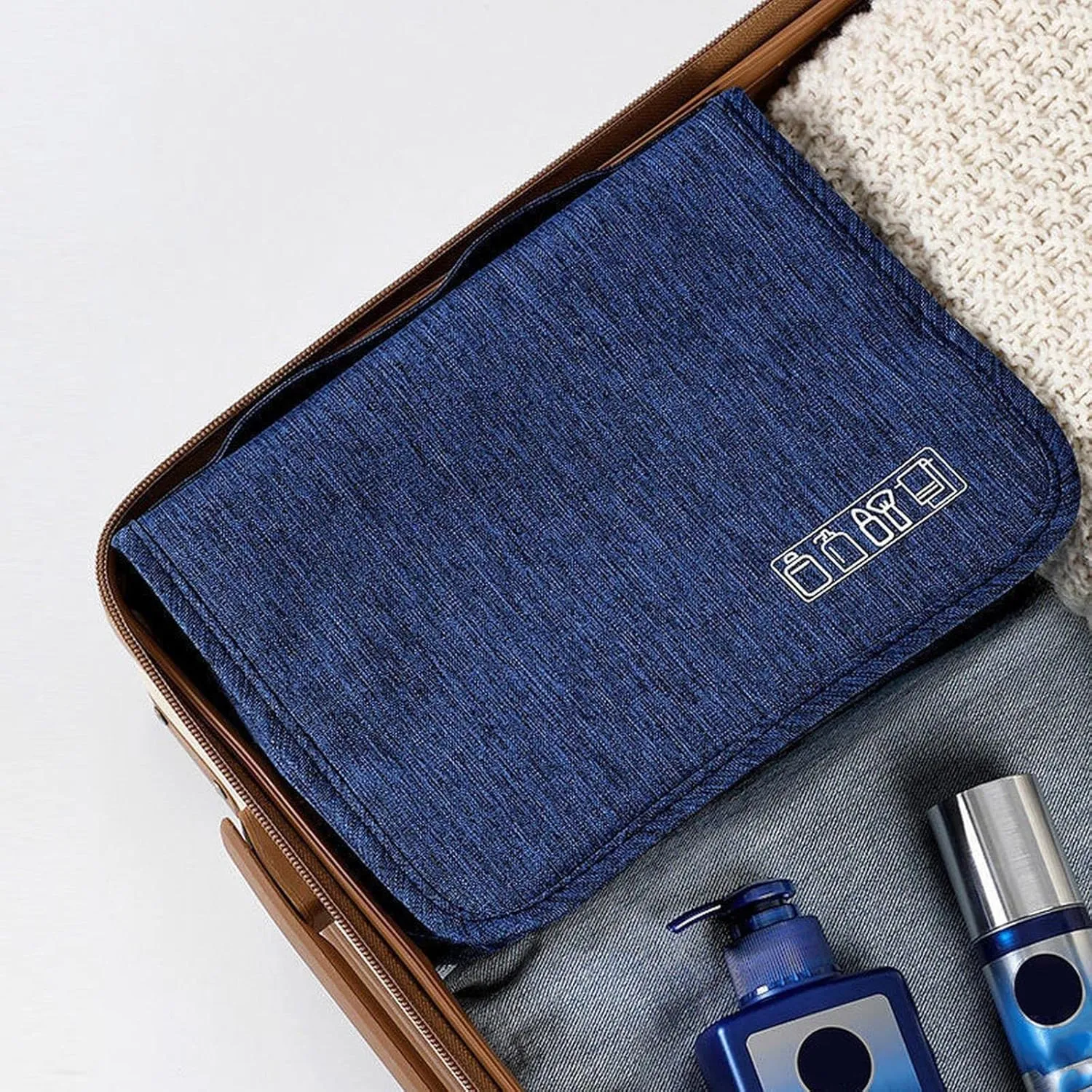 Jewelry Hooks for Hanging Travel Toiletries Bag Men's Business Trip Dry and Wet Separation Portable Toiletries Kit