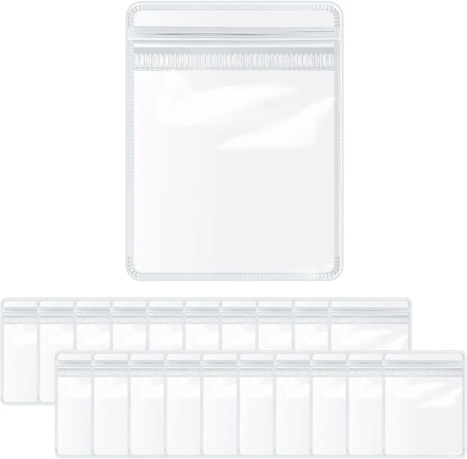Jewelry Organizer Storage Transparent Poly Pouch, Transparent Travel Jewelry Box Organizer for Earrings Stud Rings Necklaces Bracelet, Large Clear Jewelry Organizer Bag Pouch- 20 Bags