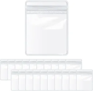 Jewelry Organizer Storage Transparent Poly Pouch, Transparent Travel Jewelry Box Organizer for Earrings Stud Rings Necklaces Bracelet, Large Clear Jewelry Organizer Bag Pouch- 20 Bags
