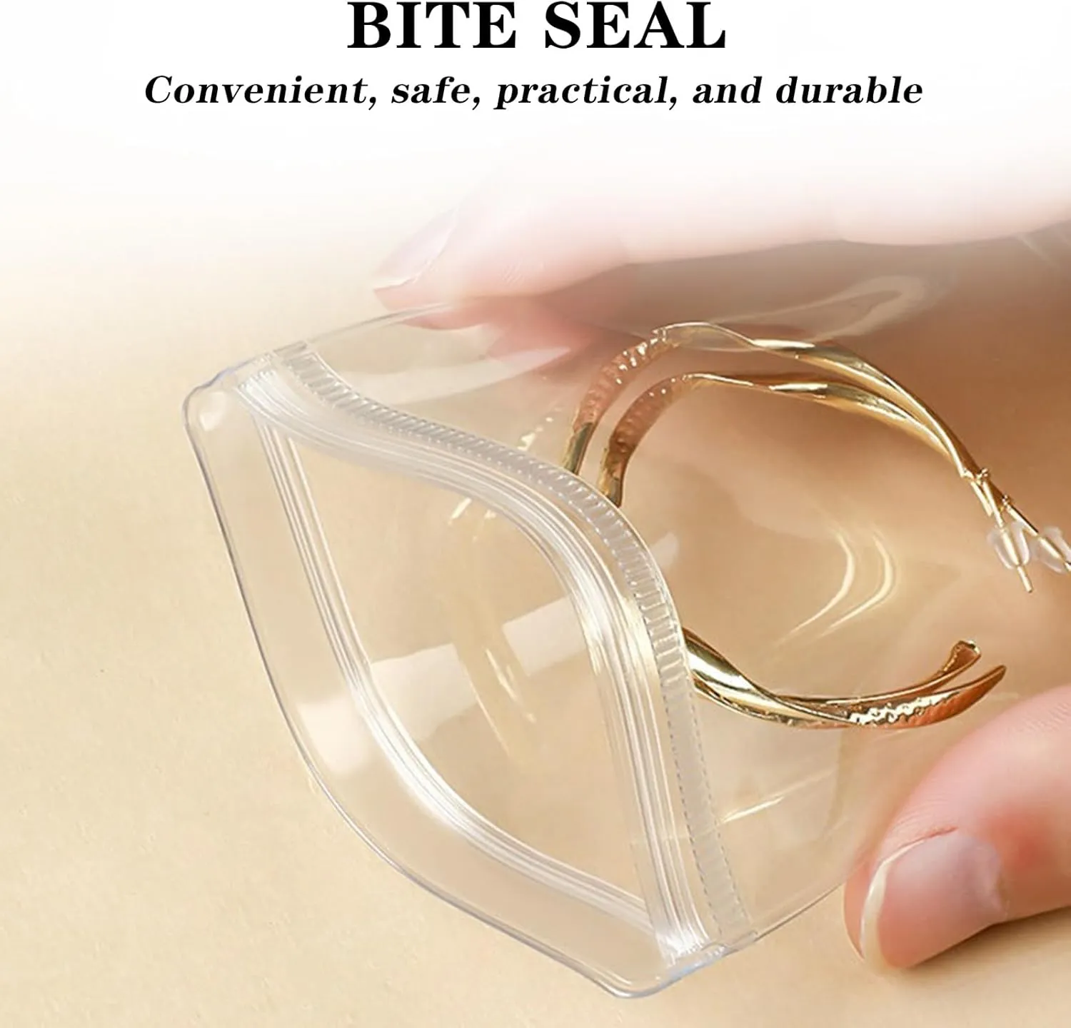 Jewelry Organizer Storage Transparent Poly Pouch, Transparent Travel Jewelry Box Organizer for Earrings Stud Rings Necklaces Bracelet, Large Clear Jewelry Organizer Bag Pouch- 20 Bags