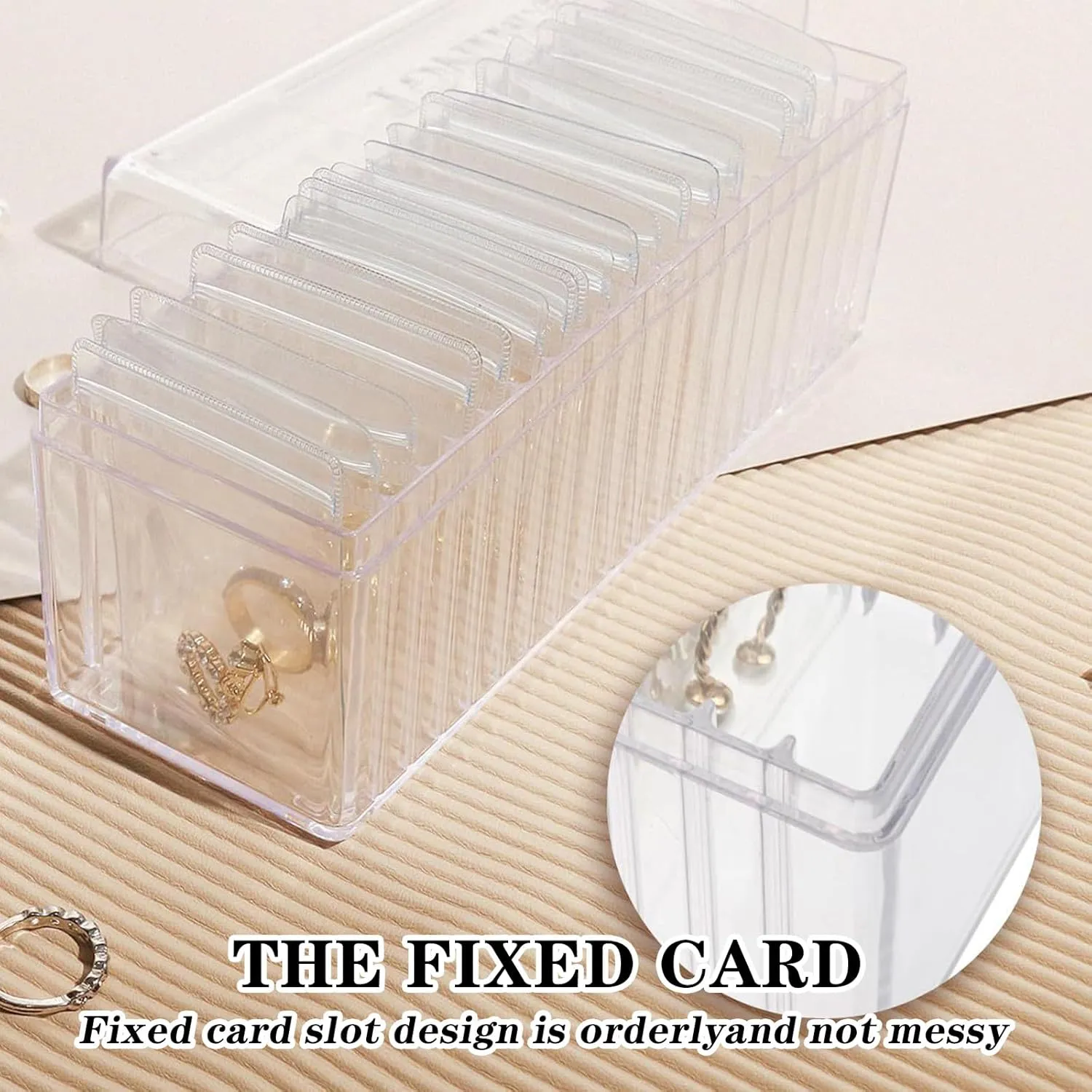 Jewelry Organizer Storage Transparent Poly Pouch, Transparent Travel Jewelry Box Organizer for Earrings Stud Rings Necklaces Bracelet, Large Clear Jewelry Organizer Bag Pouch- Blue Box