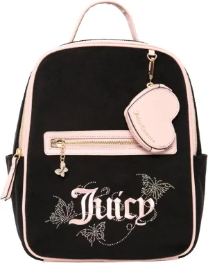 Juicy Couture Women's WINGIN IT Backpack, LIQUORICE/Pink Dia, One Size