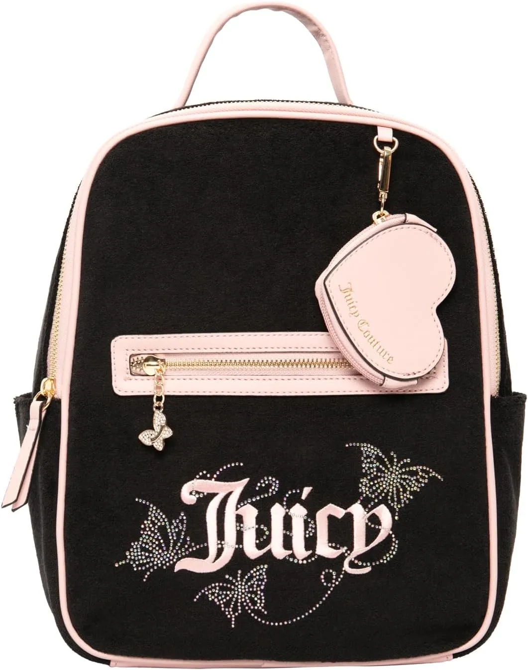 Juicy Couture Women's WINGIN IT Backpack, LIQUORICE/Pink Dia, One Size