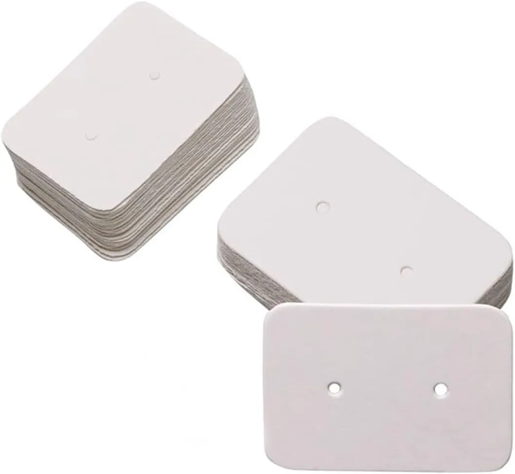 jweemax Necklace Display Card with Clear OPP Bag Earrings Ornament Storage Holder Cardboard for Jewelry Store.