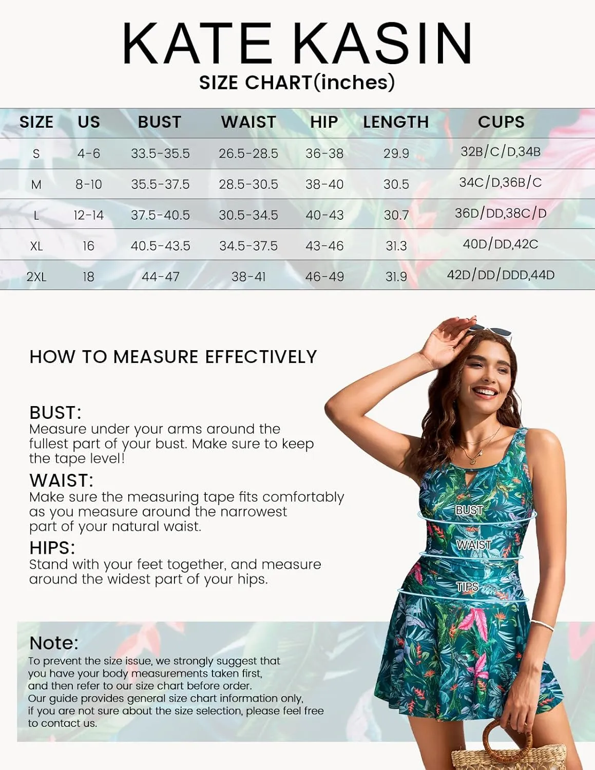 Kate Kasin 2 Piece Tankini Swimsuits for Women Tummy Control Swimdress Skirt Bathing Suit with Briefs Modest Ruched Swimwear