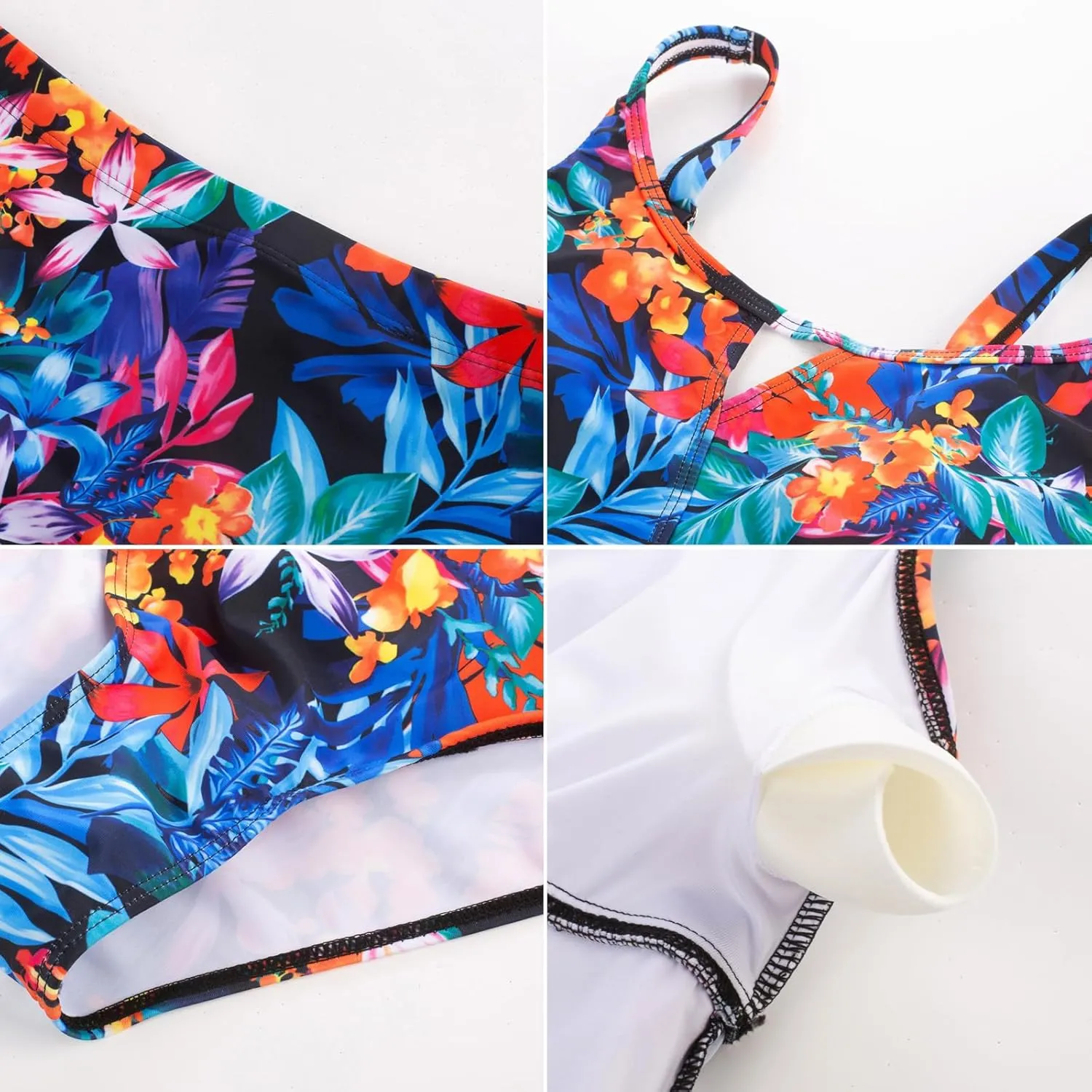 Kate Kasin 2 Piece Tankini Swimsuits for Women Tummy Control Swimdress Skirt Bathing Suit with Briefs Modest Ruched Swimwear