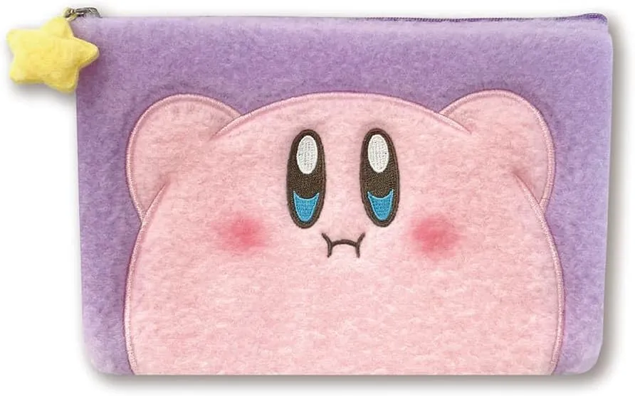 Kirby Fluffy Pouch (Hover)  8.7 Inch Plush Cosmetic Bag, Jewelry Organizer, Travel Storage Case