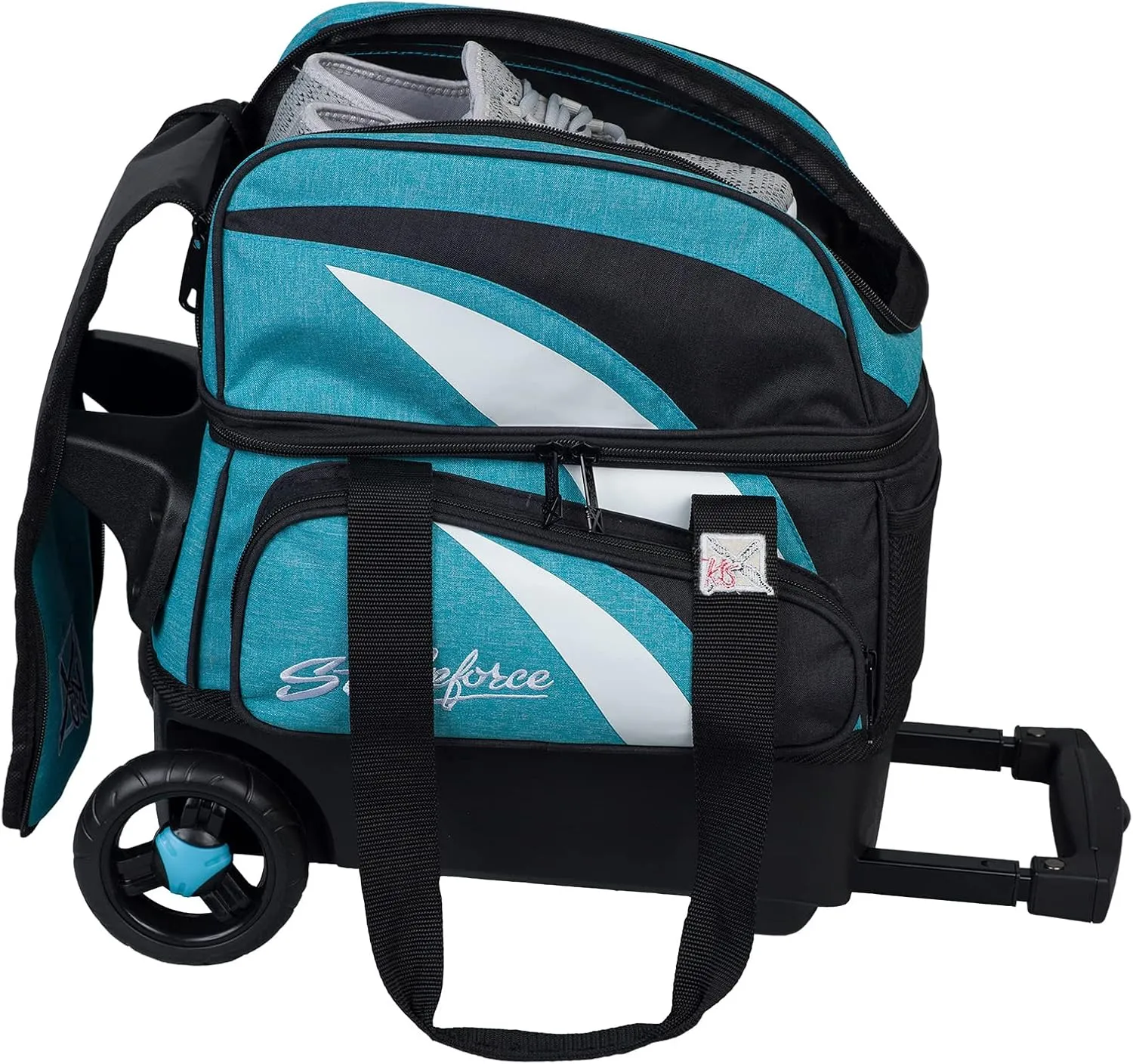 KR Strikeforce Cruiser Single Roller Bowling Bag with Shoe Compartment and Side Accessory Compartment