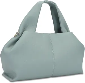 Ladies Large Capacity Tote Bag Women Solid Casual Grocery Bag Vintage Leather Crossbody Shoulder Bag Elegant Tote Handbag