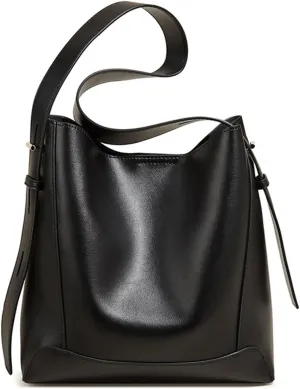 Lady Women Hobo Bucket Bag Split Leather Fashion Shoulder Bags Large Capacity Handbag Wide Adjustable Strap Female Bags