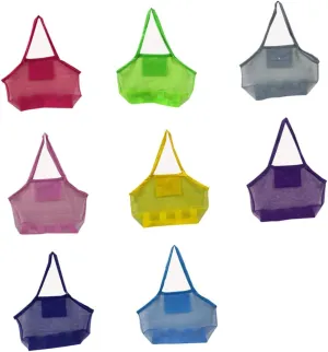 Large Capacity Mesh Beach and Girls Beach Toys Storage Tote Bag Mesh Tote Backpack Heavy Duty Handles Easy Drainage for Outdoor Play