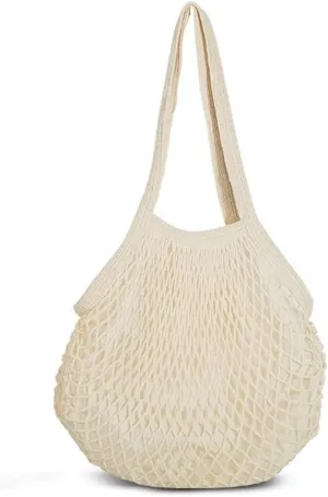 Large Mesh Beach Tote Bag for Women, Shoulder Bag, Net Shopping Bags, Top - Handle Bucket Handbag