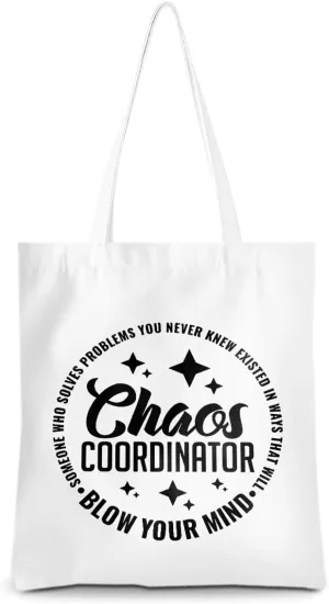 Leadership Boss Lady Chaos Coordinator Librarian Dance Teacher Supervisor Appreciation Gifts Tote Bag Reusable Grocery Bags