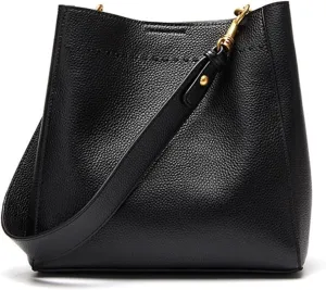 Leather Casual Shopper Shoulder Bag Commuter Large Bucket Handbag Simple Women Tote Underarm Bags