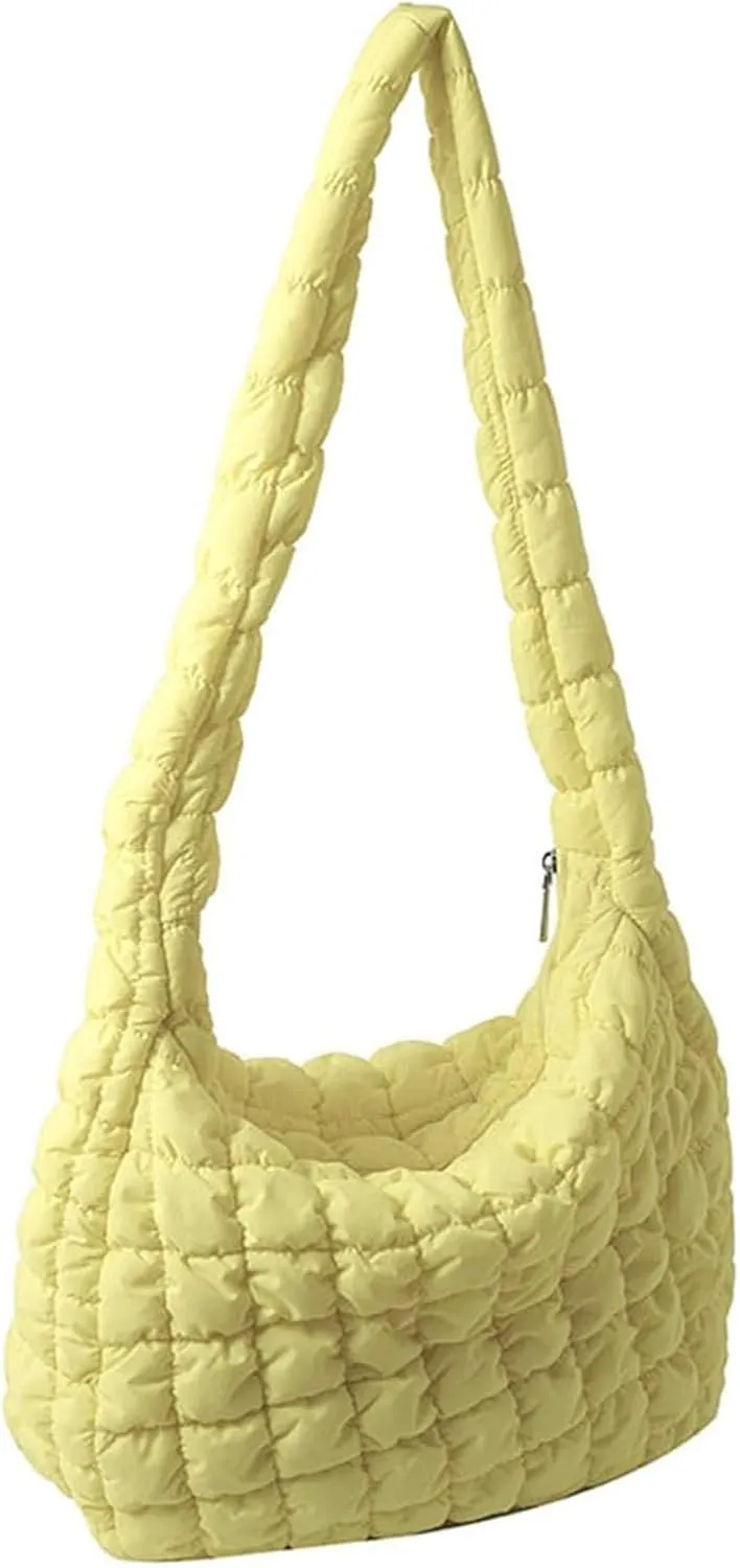 Leather Shoulder Handbag Tote Purses Bag Tote Bag Quilted Puffy Crossbody Quilted Crossbody Bags