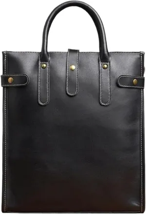 Leather Vintage Men's Handbag Shoulder Bags Leather Briefcase Business Computer Office Bag for 13 Inch Laptop