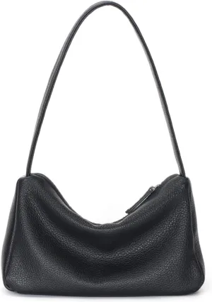 Leather Women Bags Vintage Hobos Female Leather Handbags Ladies Shoulder Bags Crossbody Bags For Women(Black)
