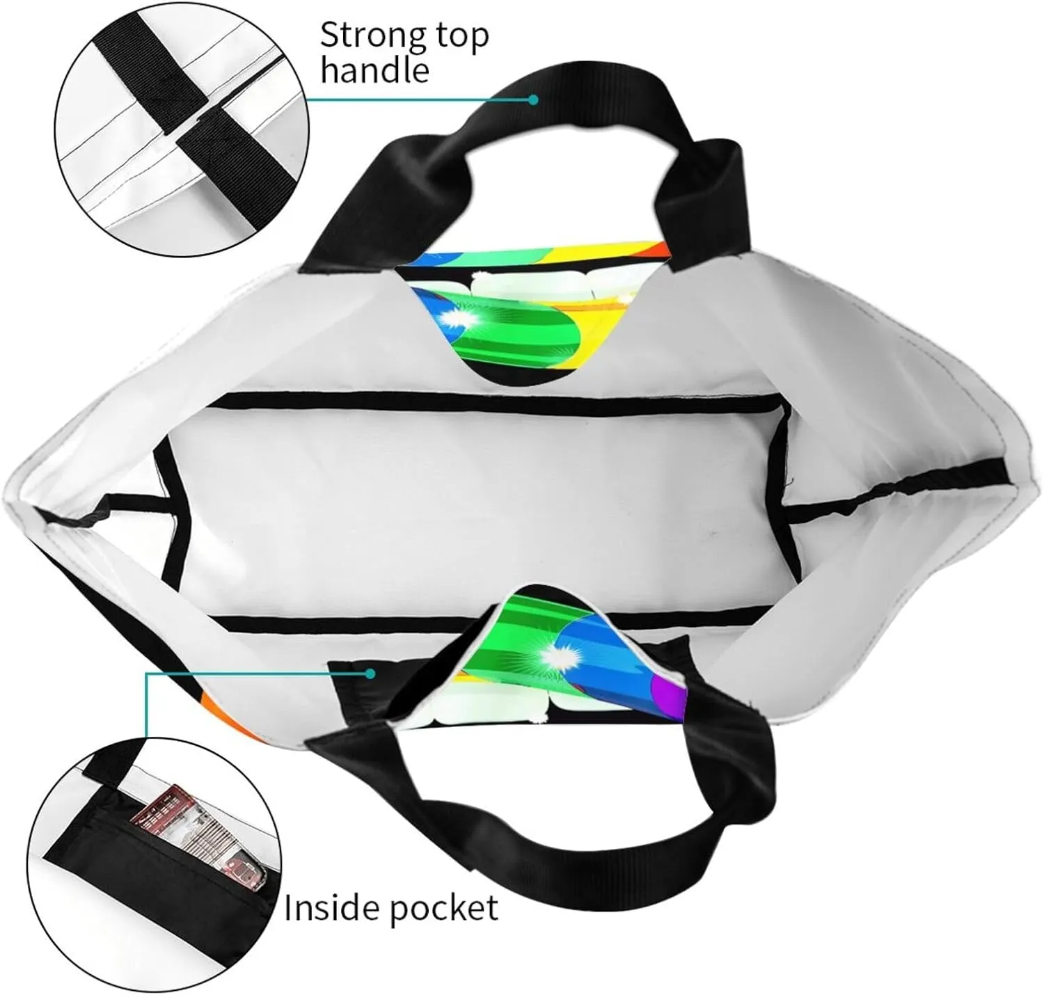 LGBT Pride Rainbow Gay allyship Heart Women's Tote Bag Large Capacity Single Shoulder Bags Handbag for Shopping Work