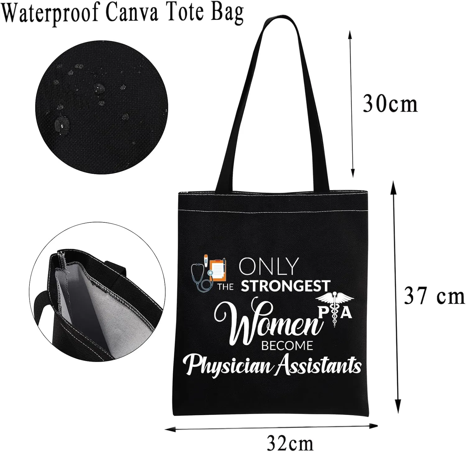 MBMSO Physician Assistant Tote Bag PA Medical Gifts PA Graduation Gifts Only the Strongest Women Become Physician Assistants