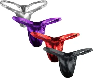 Men G-String T-Back Thongs Underwear Sexy Briefs Leather Men's Men's Underwear Underwear Pouch Panties