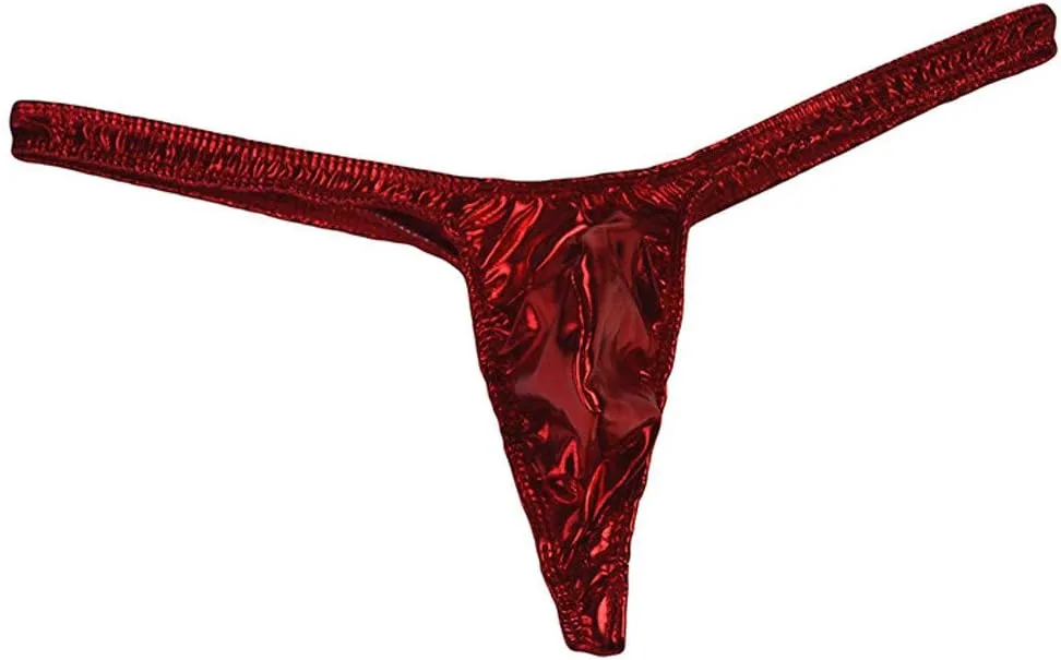 Men G-String T-Back Thongs Underwear Sexy Briefs Leather Men's Men's Underwear Underwear Pouch Panties