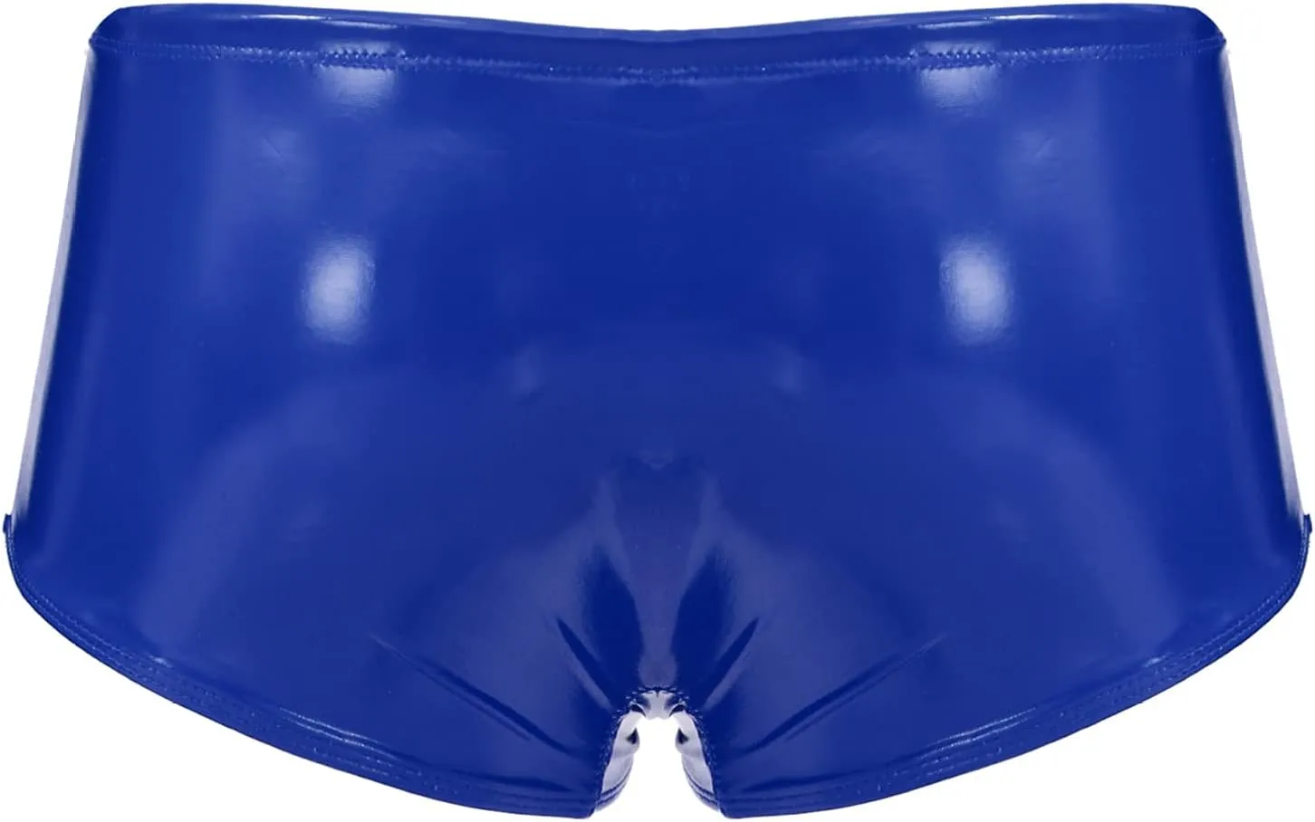 Men Wetlook PVC Leather Bikini Briefs Thongs Sexy Low Rise Drawstring Boxer Shorts Underpants