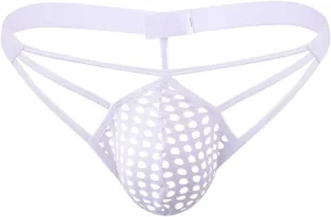 Mens Thongs Underwear Sexy Funny U Convex Bag Jockstrap Briefs Sissy See Through G-String Breathable Exotic Costume