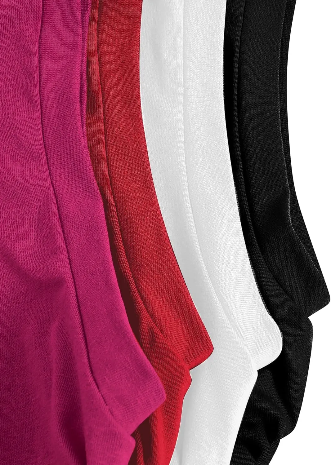 Milumia Girl's 4 Pack Dance Tops Ruched Knot Side Solid Round Neck Crop Tank Tops