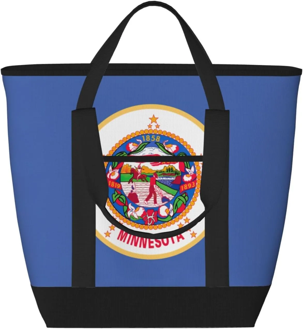 Minnesota State Flag Women's tote bags and reusable women's beach bags are suitable for travel insulation and cooling bags.