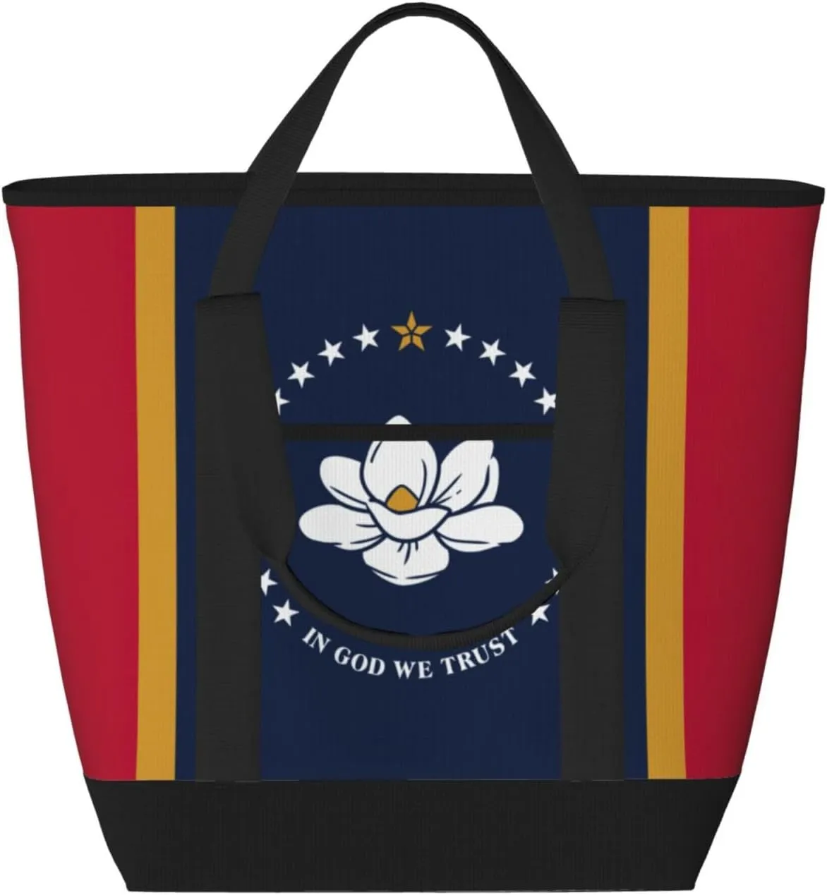 Mississippi State Flag Women's tote bags and reusable women's beach bags are suitable for travel insulation and cooling bags.