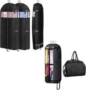 MISSLO 3 Packs Garment Bags Bundle with 40" Garment Bags