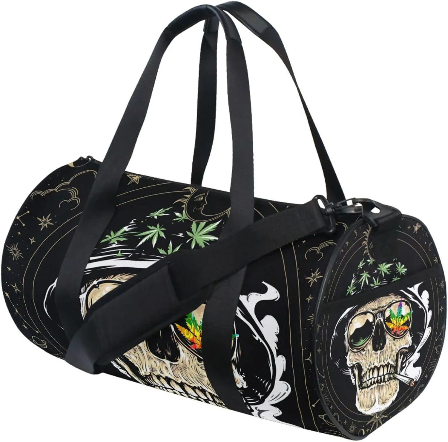 MNSRUU Duffel Bags Gothic Skull Cool Sports Gym Bag Travel Luggage Overnight Bags for Men Women Duffel Bags for Traveling