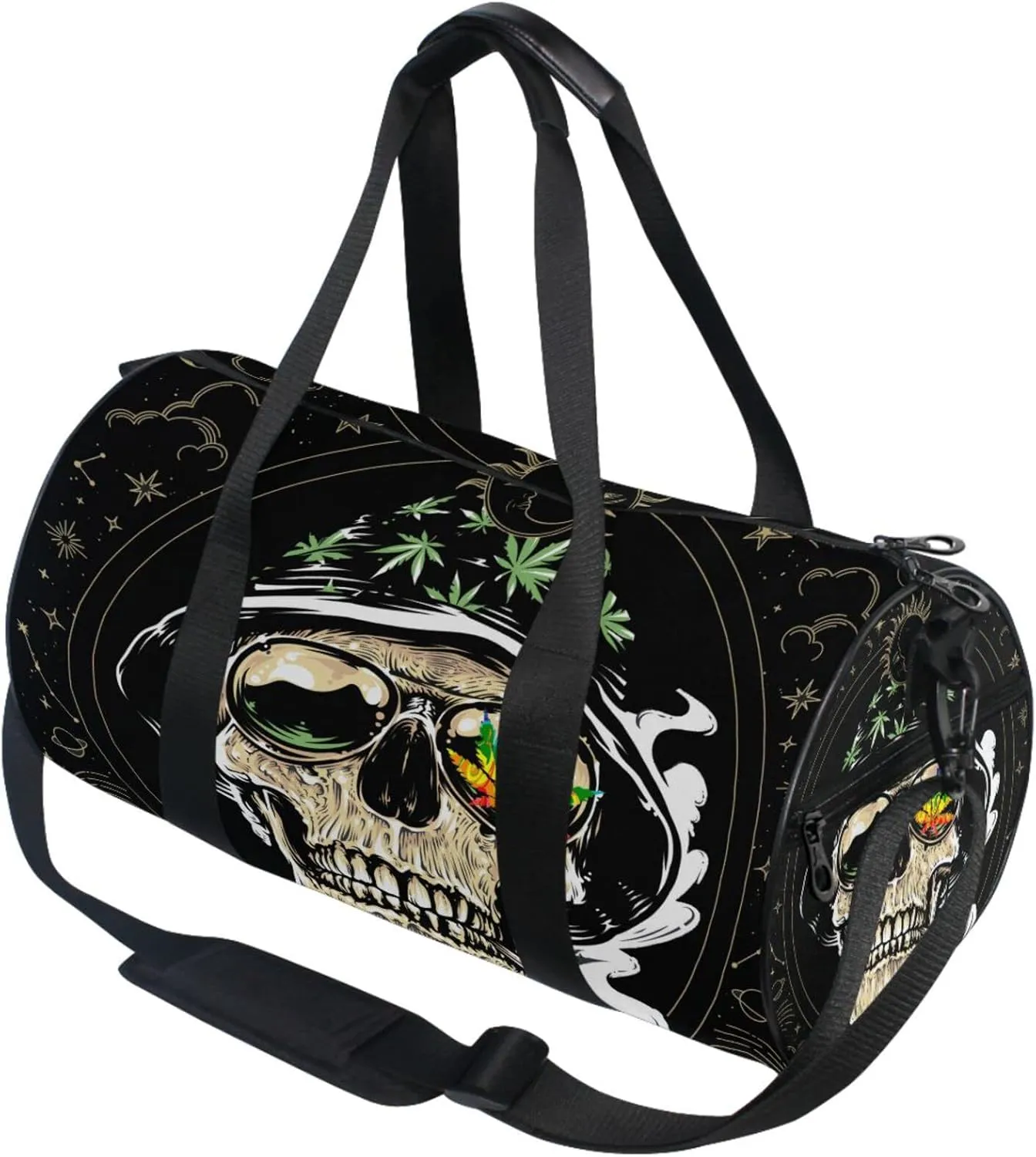 MNSRUU Duffel Bags Gothic Skull Cool Sports Gym Bag Travel Luggage Overnight Bags for Men Women Duffel Bags for Traveling