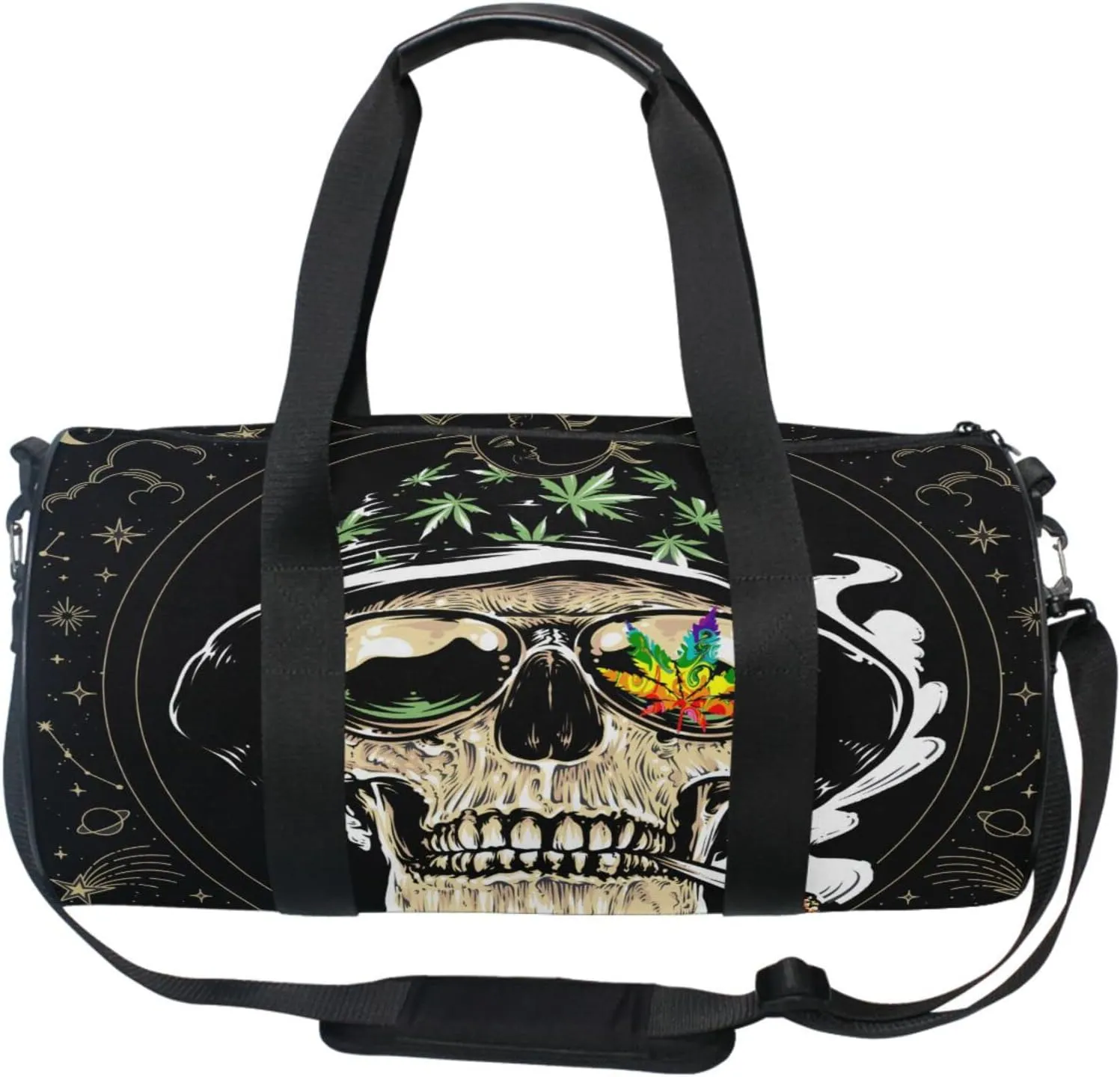 MNSRUU Duffel Bags Gothic Skull Cool Sports Gym Bag Travel Luggage Overnight Bags for Men Women Duffel Bags for Traveling