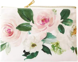 ModParty Floral Makeup Bag Set of 3 Cosmetic Toiletry Travel Weekender Overnight Pouch for Women & Bridesmaids