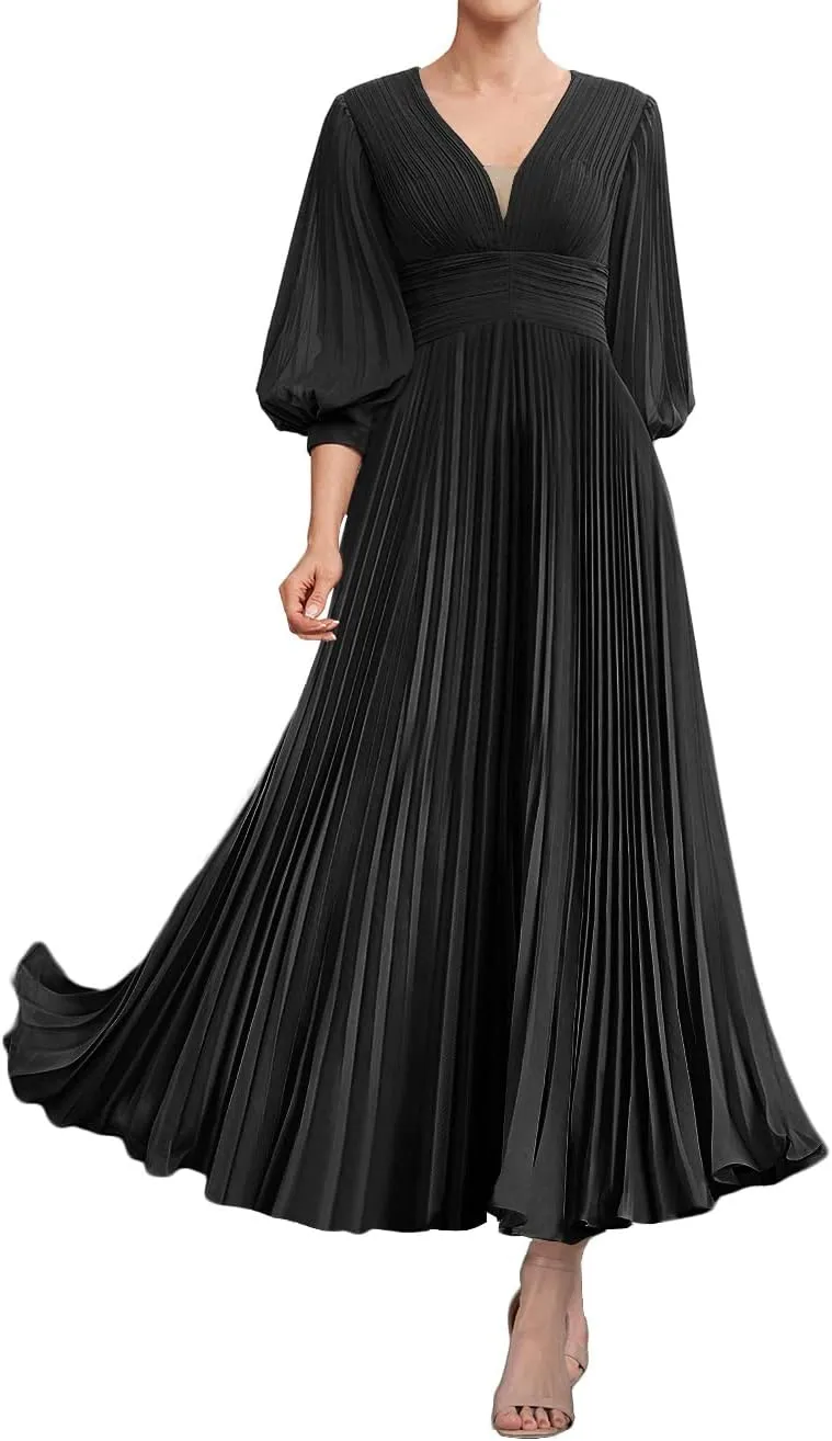 Mother of The Bride Dresses for Wedding Party Gown Formal Evening Dresses Long Mother of The Groom Dresses Pleated