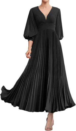 Mother of The Bride Dresses for Wedding Party Gown Formal Evening Dresses Long Mother of The Groom Dresses Pleated