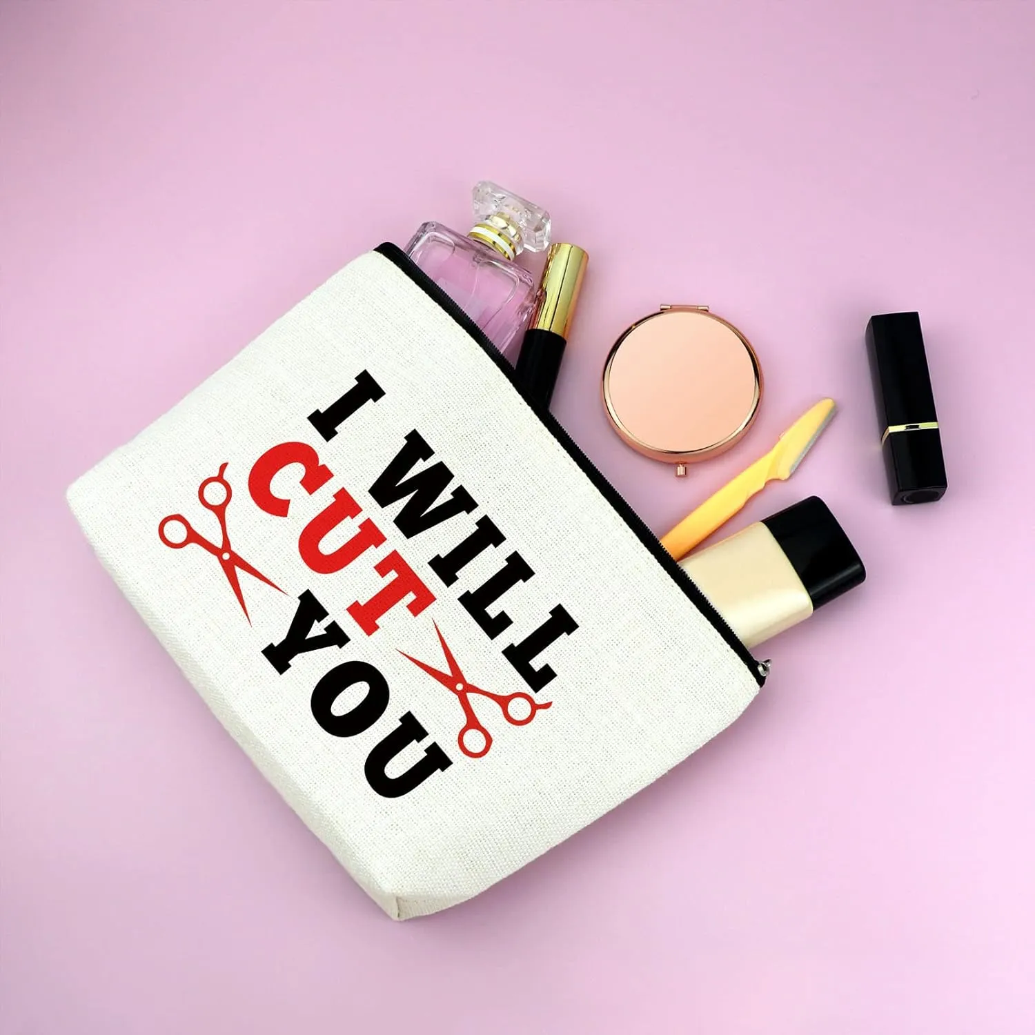 Mxrymvu Hair Stylist Gifts Hairdresser Makeup Bag Salon Barber Gift for Women Hairstylist Cosmetic Bag Cosmetology Appreciation Christmas Birthday Graduation Present Travel Pouch