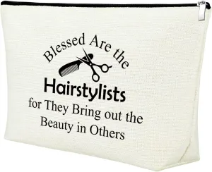 Mxrymvu Hairdresser Gifts Hair Stylist Gifts Makeup Bag Cosmetology Graduation Gift Hair Dresser Gift Cosmetic Bag Appreciation Thank You Christmas Birthday Present for Barbers Travel Makeup Pouch
