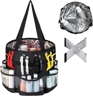 Noverlife Hairstylist Traveling Bag, Heat Resistant Hair Tools Travel Bag Large Capacity Hairdresser Hair Tool Organizer, Professional Hair Bag for Hair Stuff Waterproof Toiletry Organizer for Barber