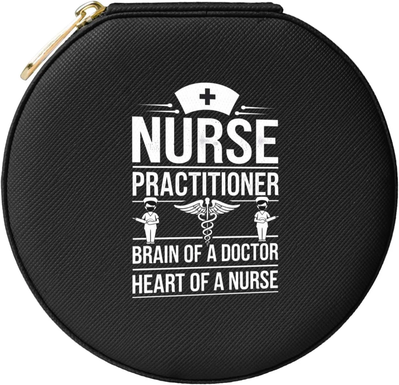 Nurse Practitioner Brain Of A Doctor Heart Of A Nurse Small Jewelry Gift Travel Casual Box Bridesmaid Proposal Case Gifts Black