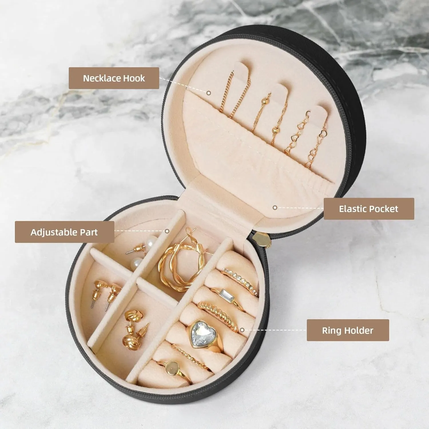 Nurse Practitioner Brain Of A Doctor Heart Of A Nurse Small Jewelry Gift Travel Casual Box Bridesmaid Proposal Case Gifts Black