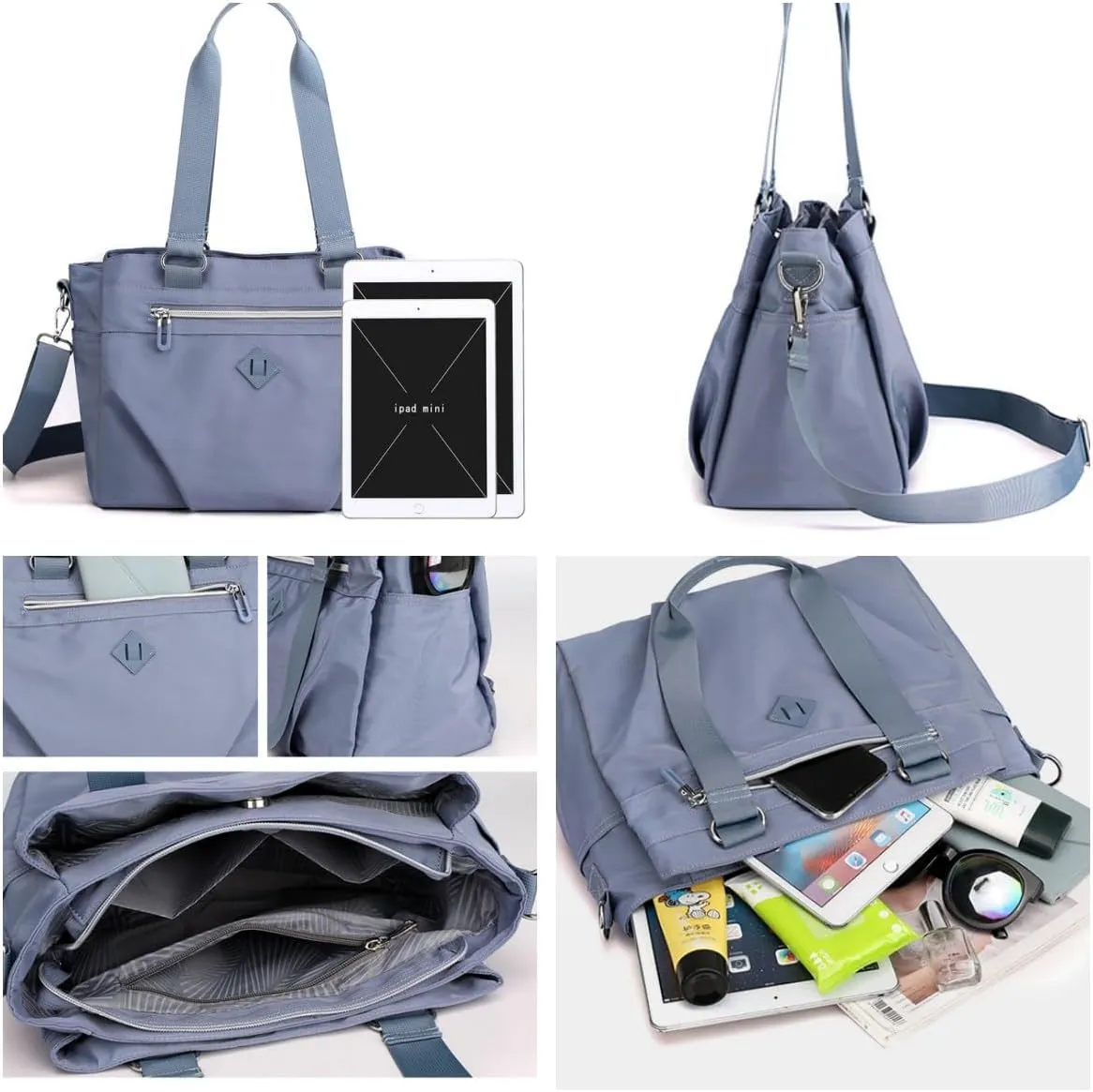 Nylon Purses for Women Tote Bags Hobo Crossbody Bags Large Work Travel Shoulder Bags Handbags Wallet Gift for Women