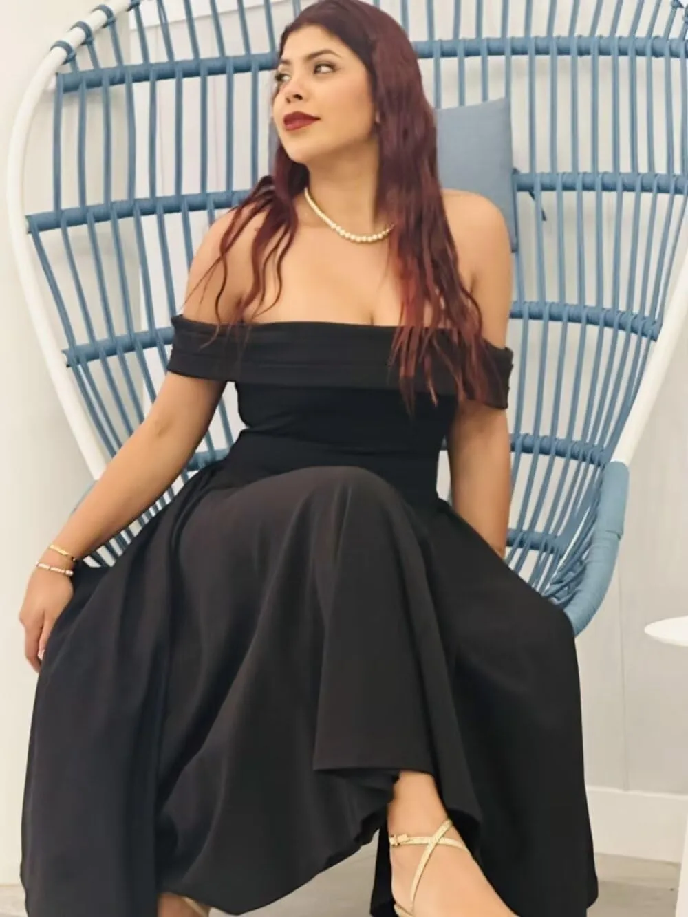 Off The Shoulder Prom Dresses A Line Satin Formal Evening Dress Tea Length Wedding Guest Gowns