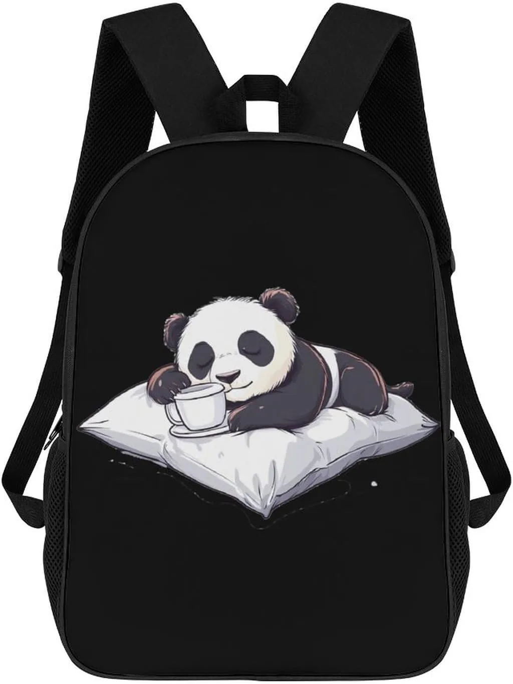 Panda Bear Animal Sleep 17 Inch Shoulder Backpack Fashion Laptop Bag Travel Daypack for Camping Hiking