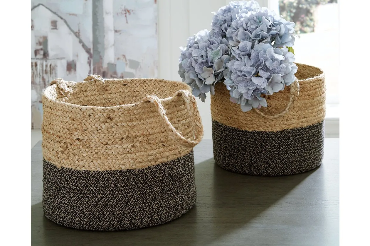 Parrish Natural/Black Basket (Set of 2)