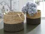 Parrish Natural/Black Basket (Set of 2)