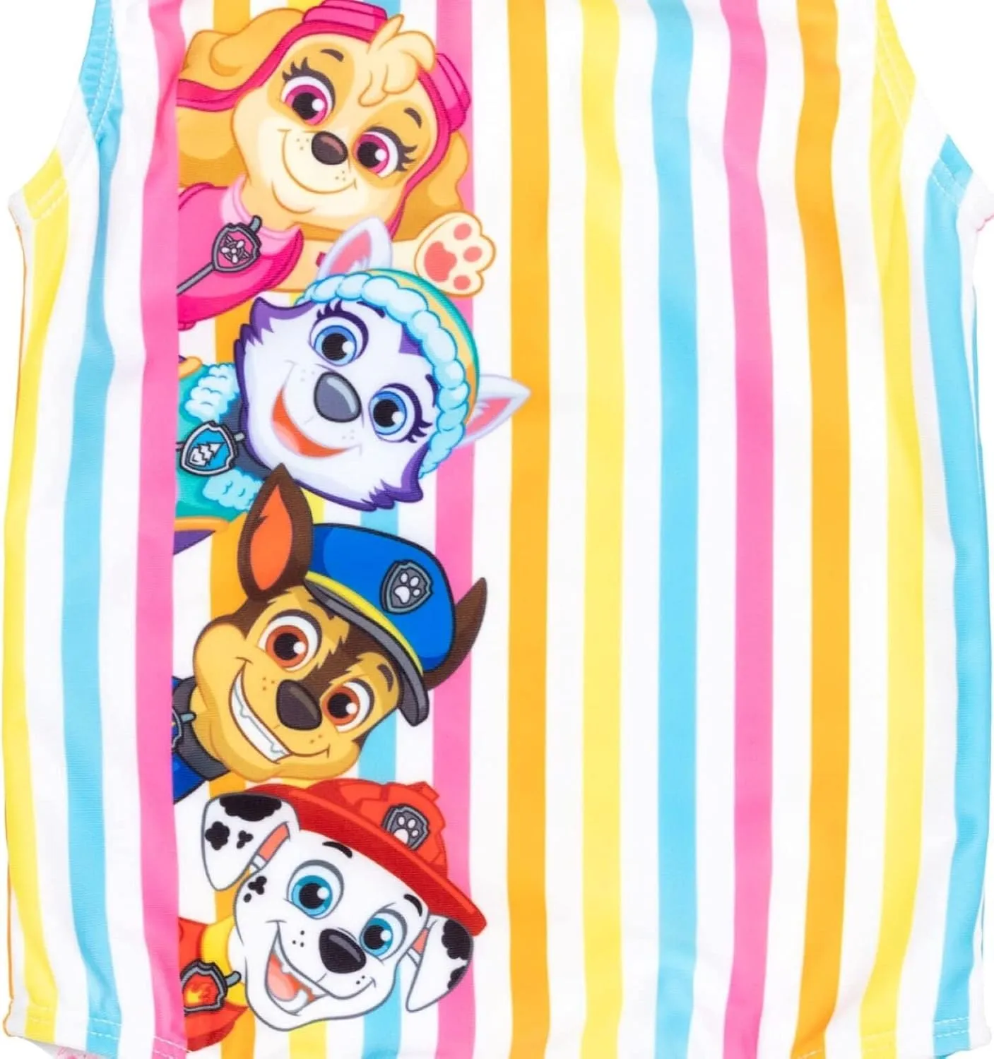 Paw Patrol Marshall Rubble Chase 5 Piece Swimsuit Set: One-Piece Swimsuit Swim Rash Guard Tankini Top Bottom Skort
