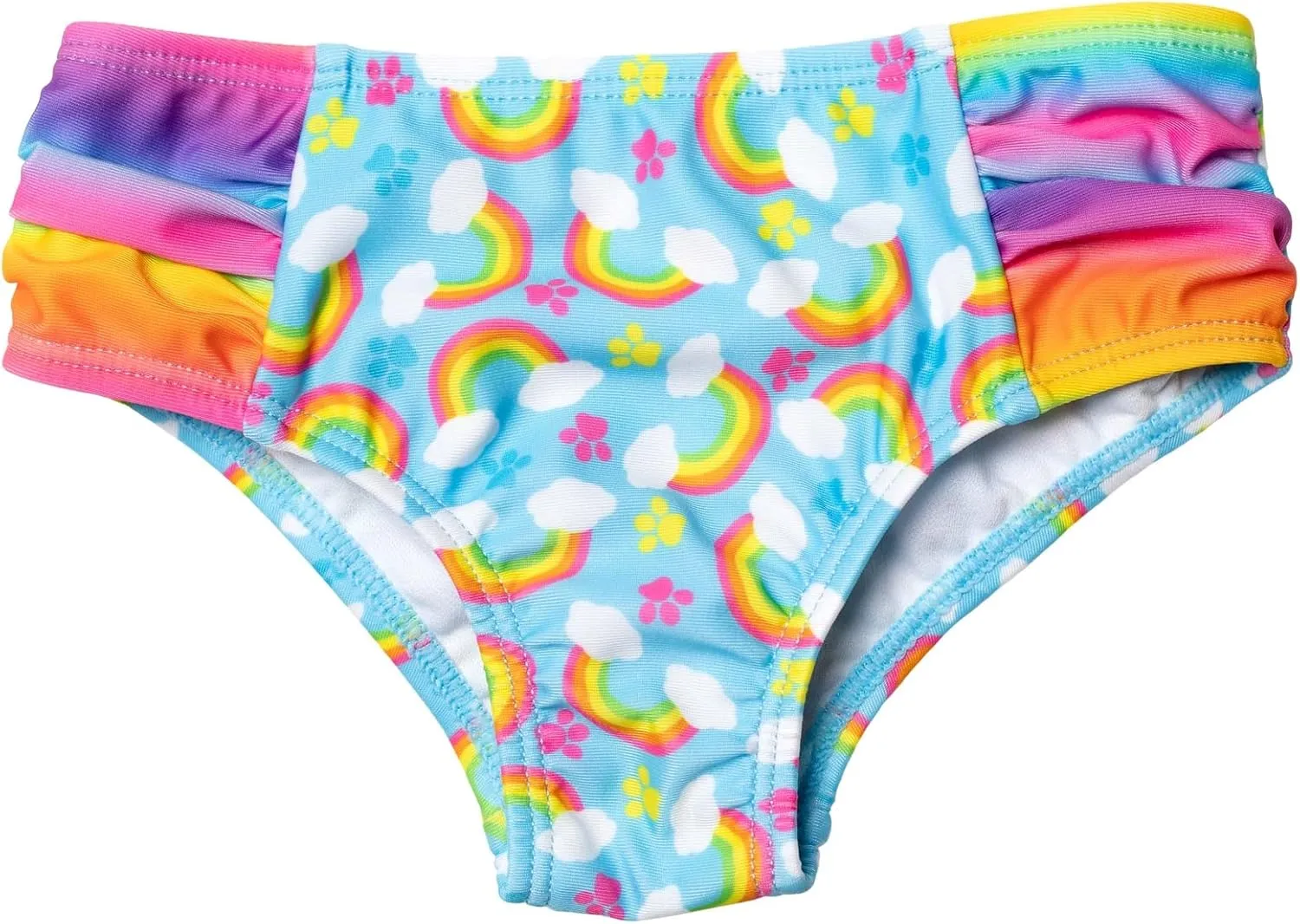 Paw Patrol Marshall Rubble Chase 5 Piece Swimsuit Set: One-Piece Swimsuit Swim Rash Guard Tankini Top Bottom Skort