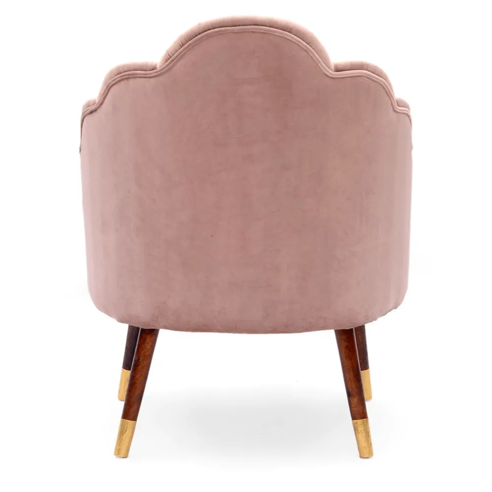 Peacock Suede Accent Chair